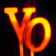 AEROLUX ADVERTISING GLOWLAMP "V O WHISKEY"  WORKING PERFECTLY!