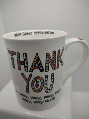 THANK YOU WITH GREAT APPRECIATION COFFEE MUG COFFEE TEA CUP Art Deco Mug B187