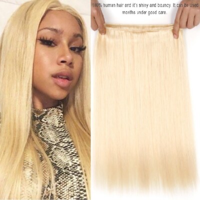 613 Straight Texture Highest Quality Sew In Human Hair Weave Russian Blonde