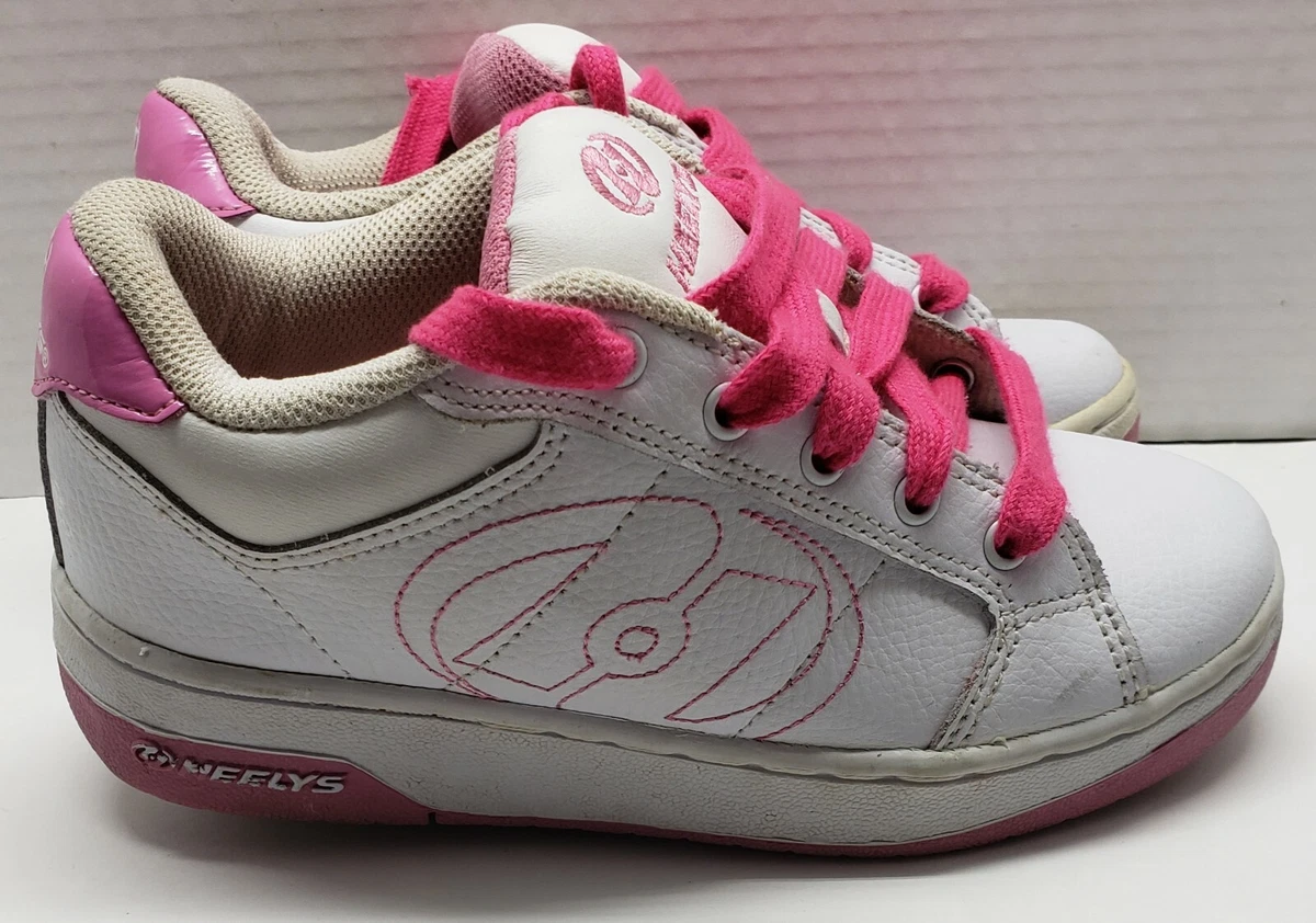 Pink and sales white heelys