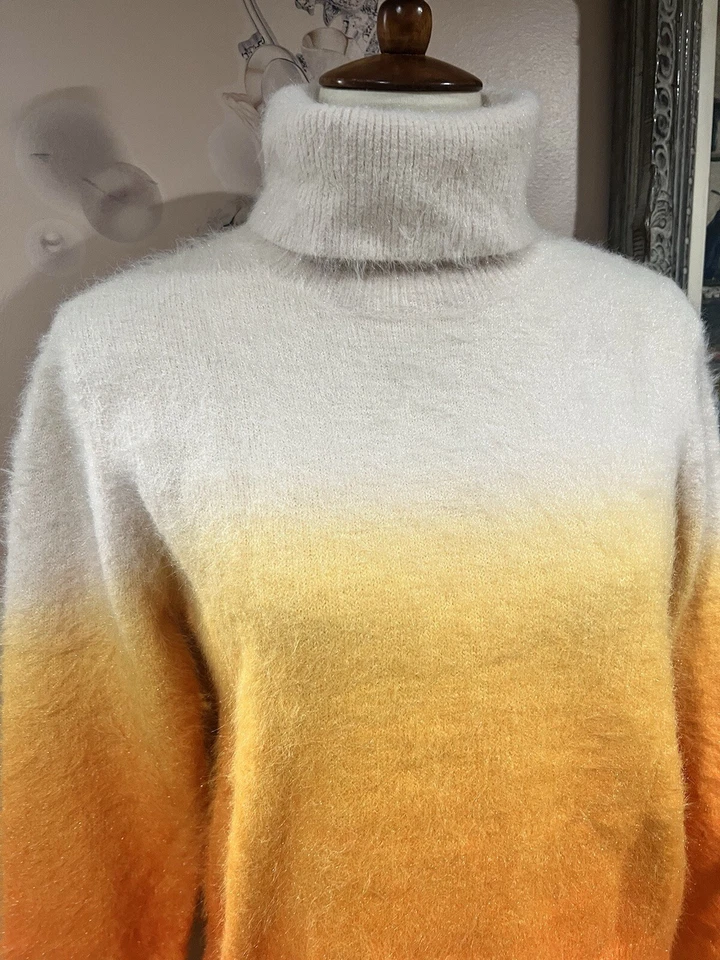 Suéter Carven Sunset Ombré Tejido Manga Larga Cuello Simulado Talla L $390 Foto 4 de 4