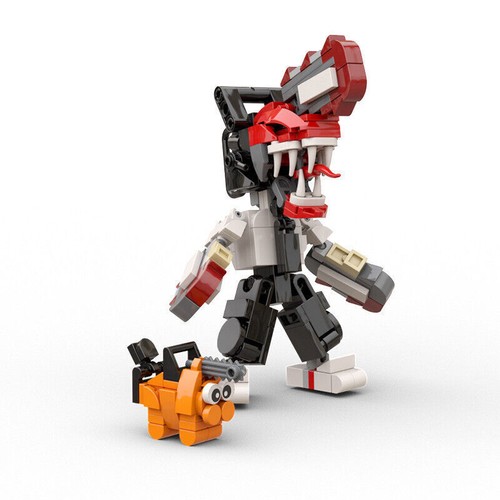 Building Blocks Set Chainsaw Man Denji Power Pochita Model Bricks Kid Toys Gifts