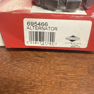 #ad BRIGGS AND STRATTON ALTERNATOR 695466 NEW IN BOX $69.98