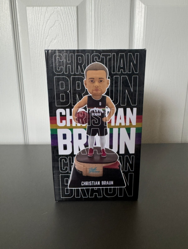 Christian Braun Denver Nuggets NBA Bobblehead 2026 (3/17/2026 game) Box Included