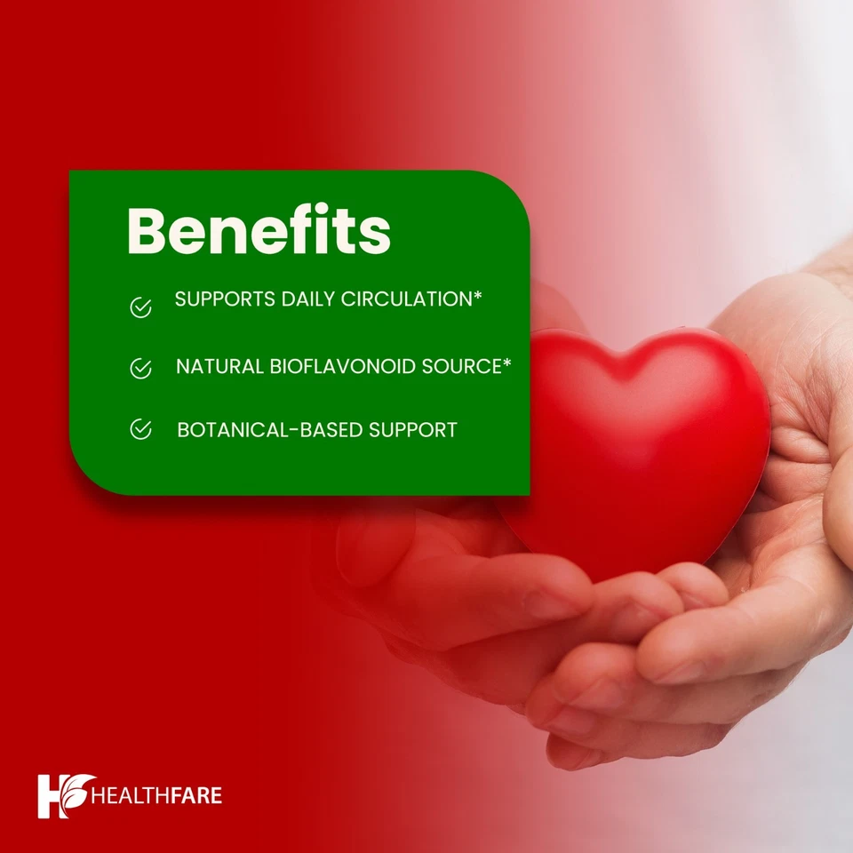 HealthFare Rutin 500 毫克 Rutoside Bioflavonoid 200 粒血管健康美国制造 — 第 4/4 张图片