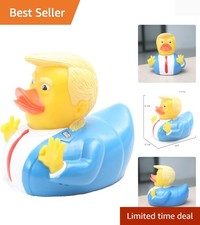 High-Quality Squeak Bath Duck - Unique Trump Design for Kids  Bath Time Fun