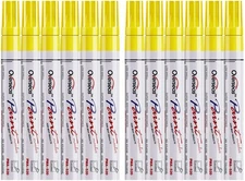 Lesun Yellow Paint Pens Paint Markers, 12 Pack Waterproof Oil-Based Paint Pen