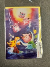Pokemon TOMY 3D lenticolare biglietto di auguri vuoto Pikachu Dratini inutilizzato jigglypuff