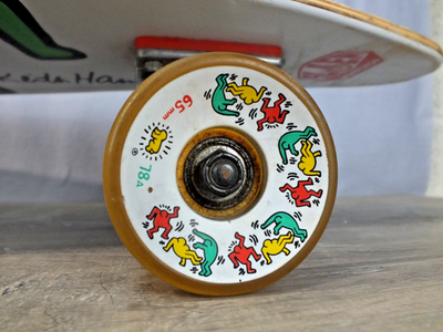 Keith Haring Alien Workshop Longboard with The Three Amigos Rare