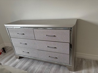 lonnix silver dresser Lonnix Ashley furniture silver dressers for bedroom used