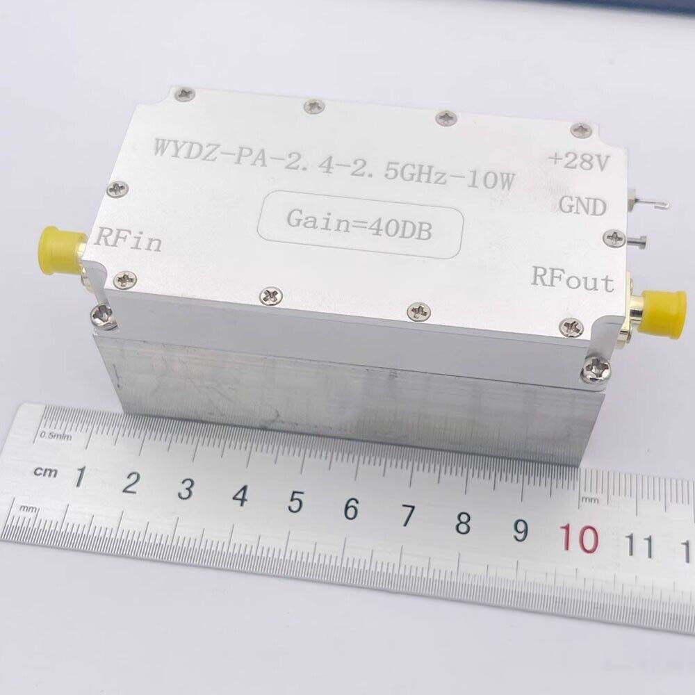WYDZ-PA-2.4-2.5GHz-10W Amp 40dB RF Power Amplifier with Heat Sink