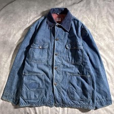 Vtg 50s PENNEY'S BIG MAC BLANKET Lined Denim Chore Jacket size about 42