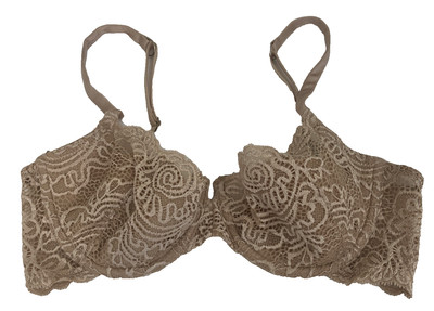 Victorias Secret Bra  Very Sexy Push Up No Padding Lace Beige Size 34C
