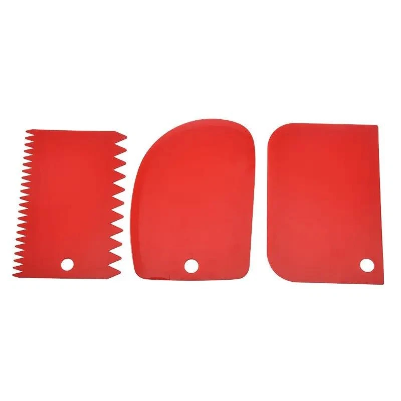 3pcs Plastic Dough Scraper Set Cake Cream Smoother Baking Cutter Tool
Opens in a new window or tab