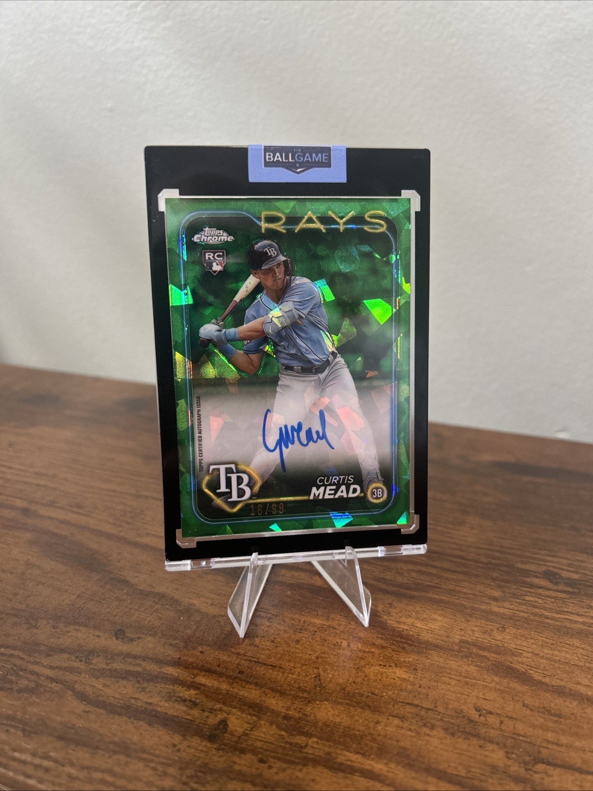 2024 Topps Chrome Update Green Sapphire Curtis Mead On Card Autograph 16/99