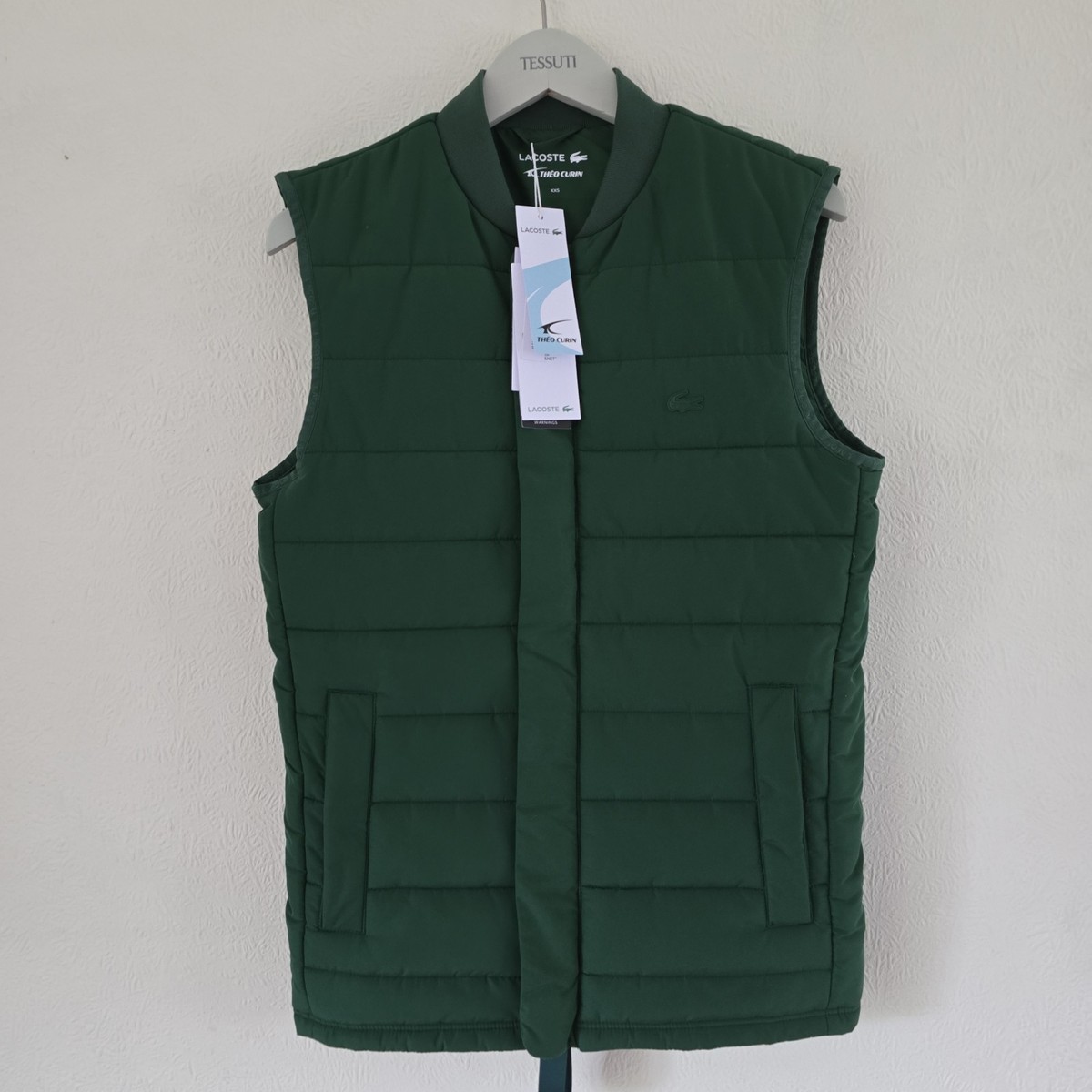 Lacoste Sport X Théo Curin Unisex Green Vest Gilet Bodywarmer Size
