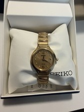 Seiko Solar Womens Sut180 Gold-Tone Expansion Bracelet 