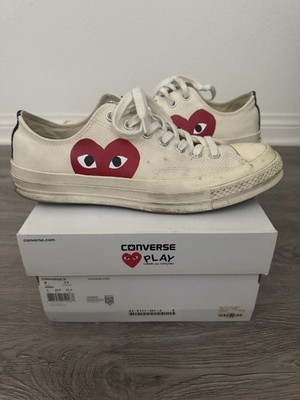 Converse x Comme des Garçons PLAY / Chuck 70 Ox / Men s 9/ Women s 11/ 150207C