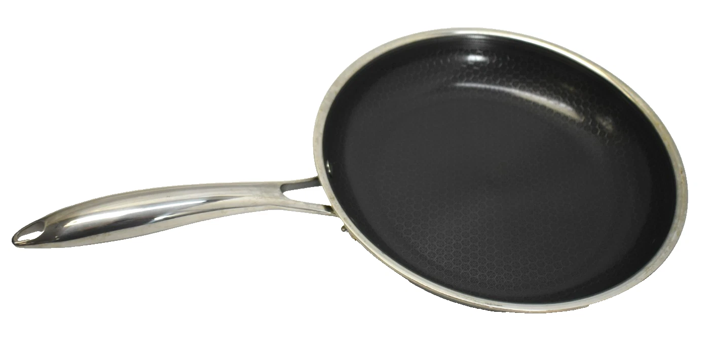 HexClad 11" Hybrid Nonstick Stainless Steel Ceramic Frying Pan Skillet No Lid