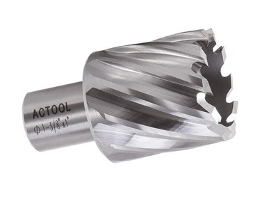 1-3/8'' Diameter × 1'' Depth of Cut HSS ANNULAR Cutter with 3/4'' Weldon Shank