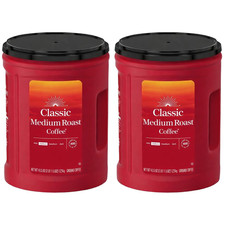Café molido tostado medio clásico, 43,5 OZ, con cafeína (paquete de 2)