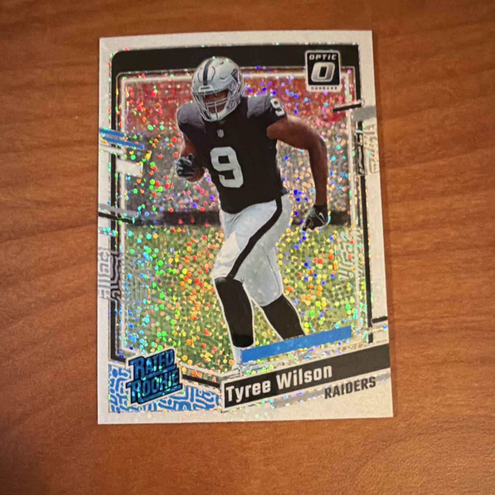 2023 Panini Donruss Optic Tyree Wilson #262 White Sparkle Prizm Raiders NFL
