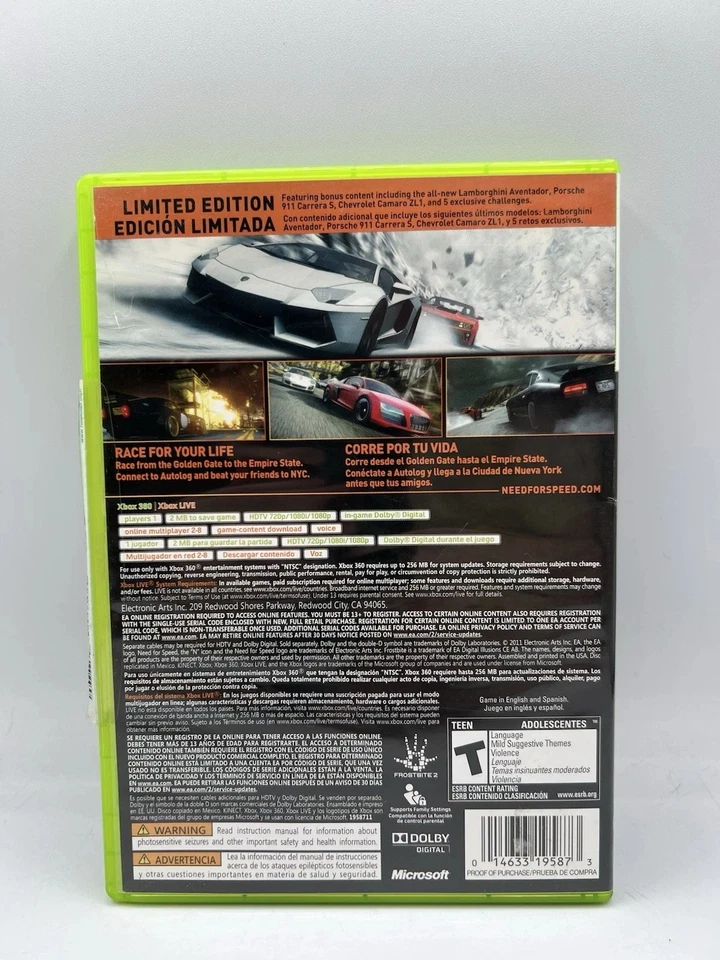 Need for Speed The Run Limited Edition Xbox 360 Complete CIB - Image 2 of 4