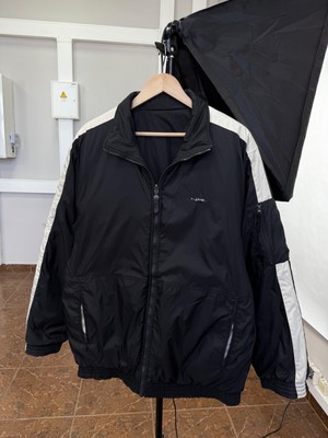  Vintage 90s Nike Reversible Puffer Jacket Synthetic Filling size L Black