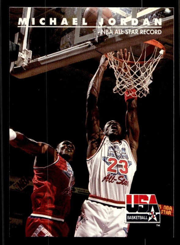 1992 SkyBox USA #43 Michael Jordan USA NBA All-Star Record MINT NO RESERVE!