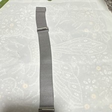 Silver Stainless Steel Milanese Mesh Wristwatch Band with Clasp