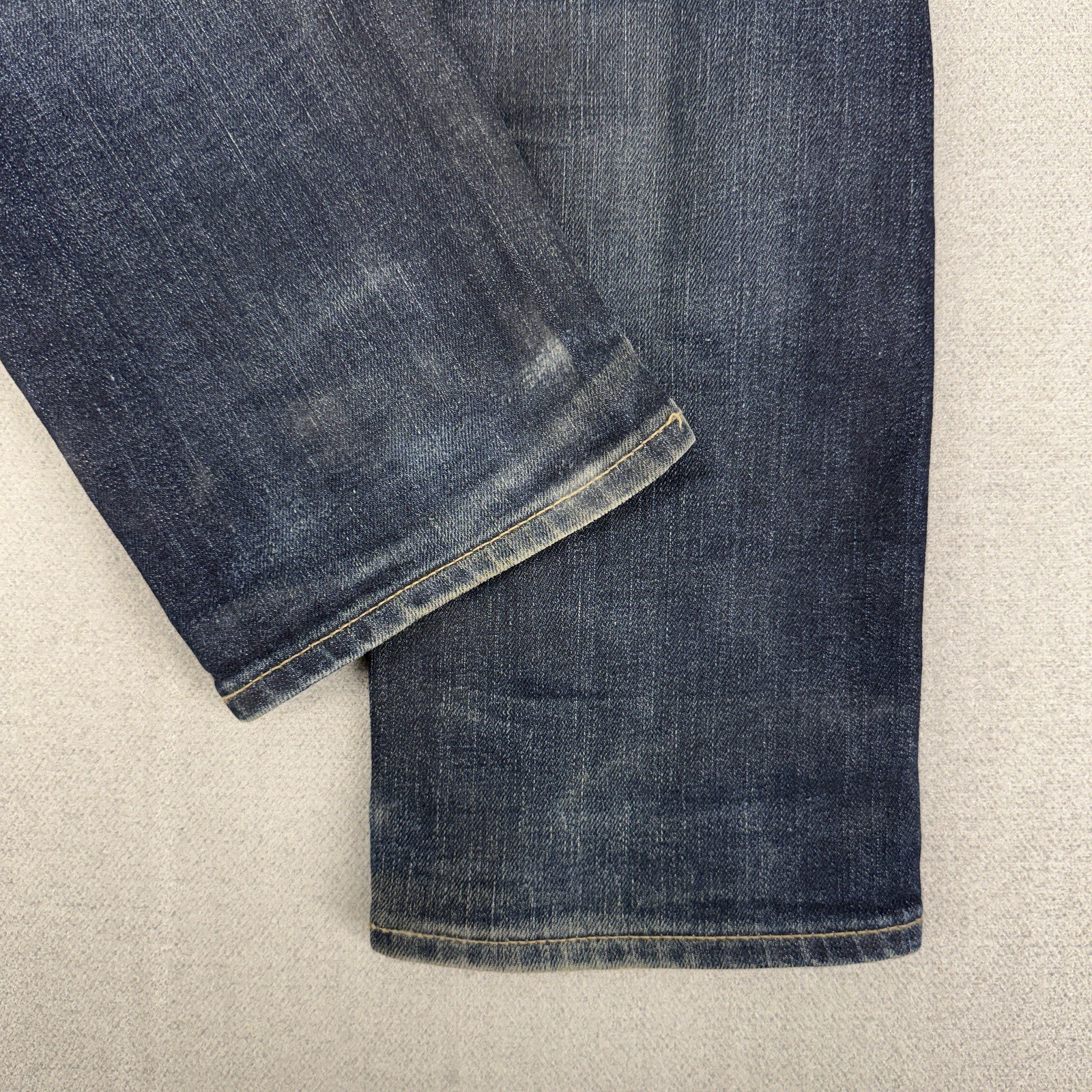 Uniqlo Slim Fit Selvedge Jeans Mens 34x34 Stretch Denim Wallet Pocket Fade thumbnail 15