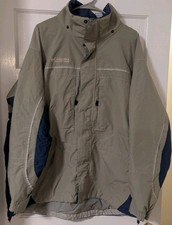 Columbia Interchange Ski Jacket Mens XL Tan Blue 052