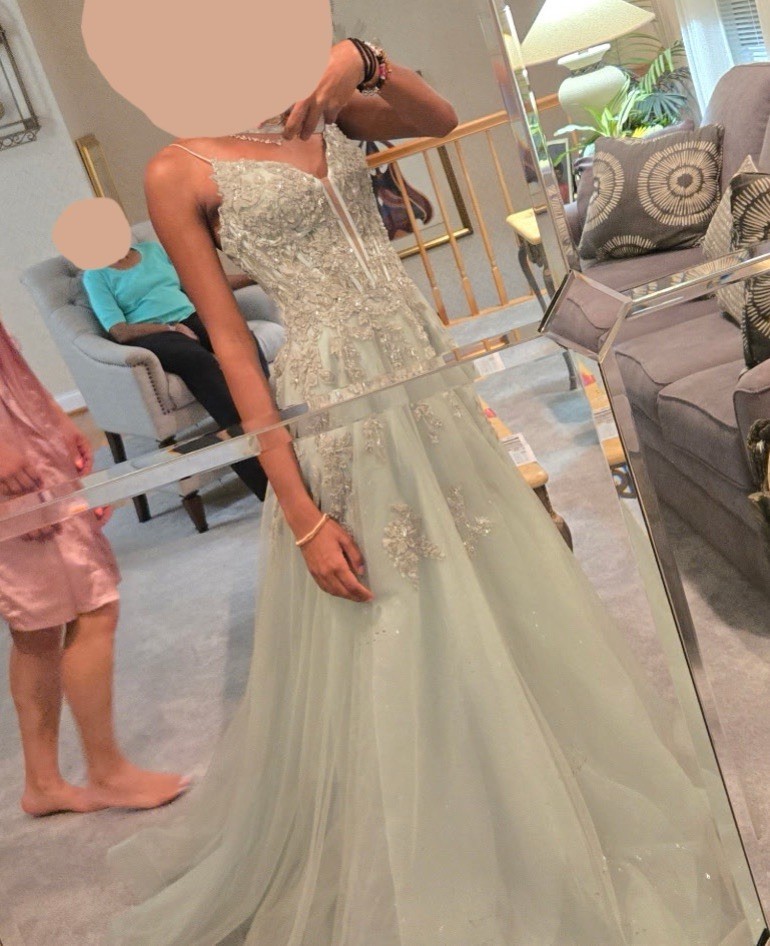 Sherri Hill Sage Green Women's Prom Dress Formal Size 4 | eBay