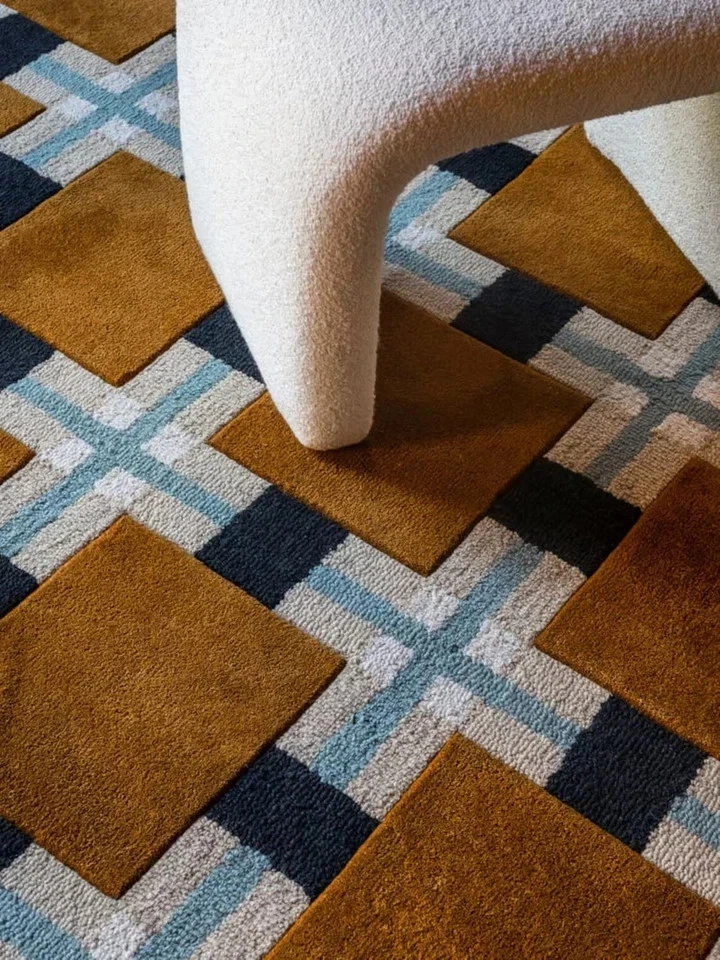 Hand Tufted Rug Evelina Kroon Ochre Fields Wool Rug 5x8 6x9 7x10 8x10 9x12 Hand