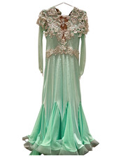 Light Blue Standard Ballroom Dress Waltz, Foxtrot, or Tango 