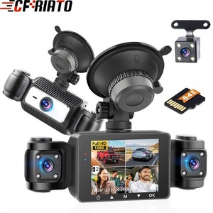 64GB 4 Channel Dash Cam 1080P Front Rear G-sensor Video Recorder Car DVR Camera