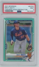 2021-22 Bowman Chrome Brett Baty BCP-67 Base Aqua /125 PSA 9