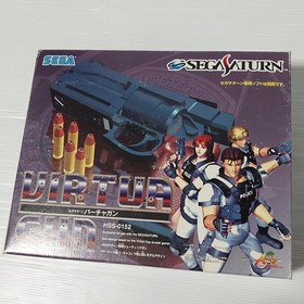 Sega Saturn lot of 2 VIRTUA GUN with 3 Japanese games For CRT TV Only Japan
