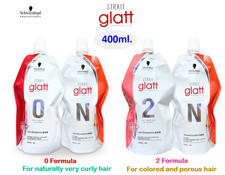 Glatt Professional Hair Straightening Cream 400ml. 0 or 2 Formula Schwarzkopf