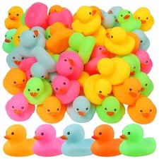 100pcs Mini Rubber Ducks Bath Toys, Multicolor Rubber Duckies Bulk, Mini Duck...