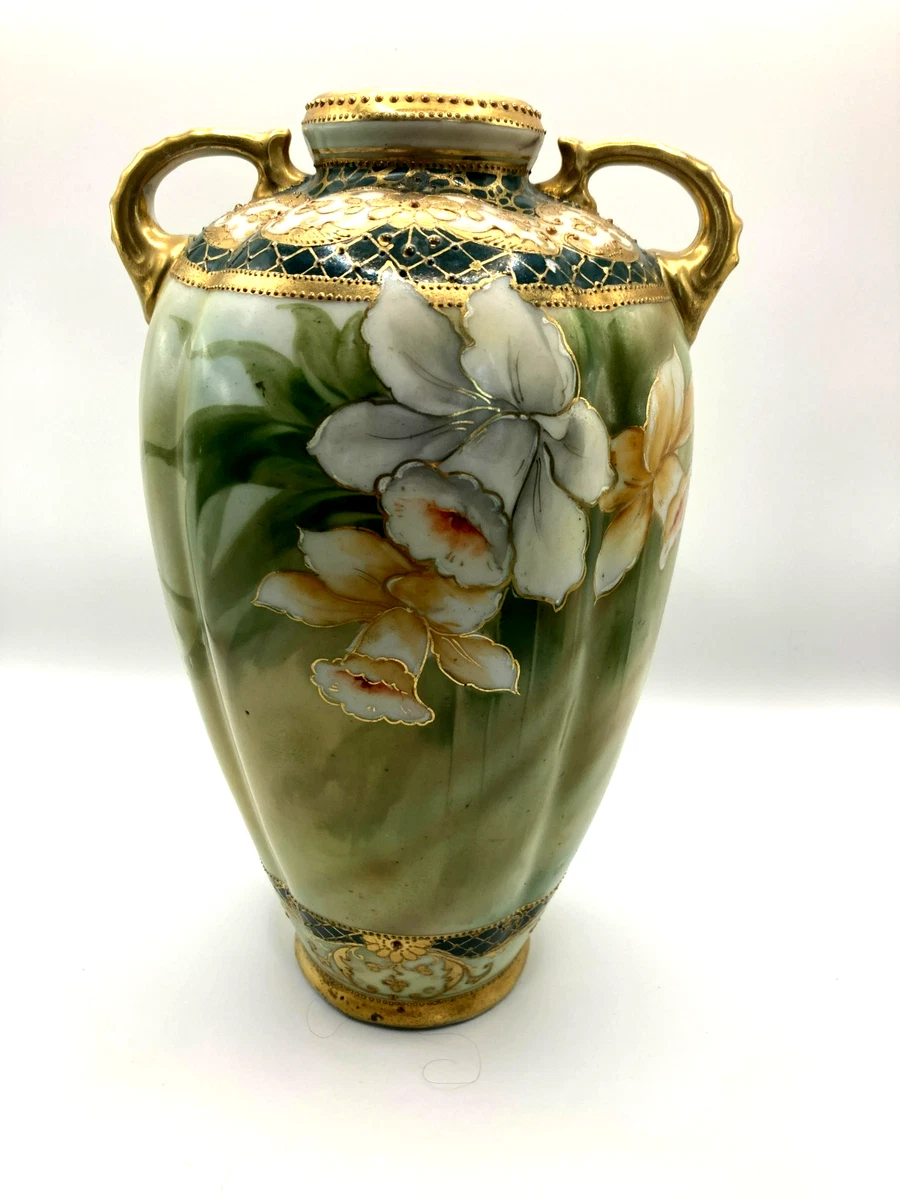 陶瓷金色日本古董花瓶| eBay
