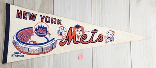 1960s NEW YORK METS SHEA STADIUM BASEBALL LARGE 29 INCH PENDANT LOT #68