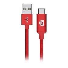 Image of 2M Griffin GP-040-RED USB-C to USB-A USB  Premium Braided Charge and Sync Cable,