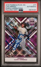 2016 Elite Extra Edition Luis Arraez Auto #/200 Purple PSA/DNA Authentic