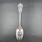 Wallace Sterling Silver Grande Baroque Pierced Table Serving Spoon 94 Grams 8.5"