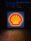 Shell Oil Sign LED-lit Collectible Gas Oil All-Original Vintage 47” x 47”