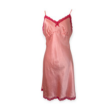 Vtg Slip Mini Lace Dress Sz M Babydoll Silky Coquette Feminine Y2K Fairy Grunge