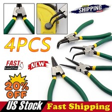 4Pcs 7" Internal/External Snap Ring Pliers Set Heavy Duty Circlip Pliers Kit USA