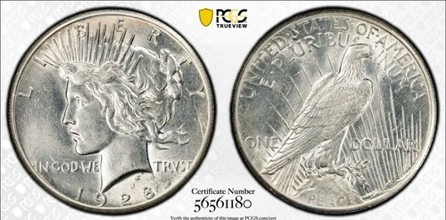 1928-P KEY DATE Peace Dollar AU DETAILS (Cleaned) Looks Flashy