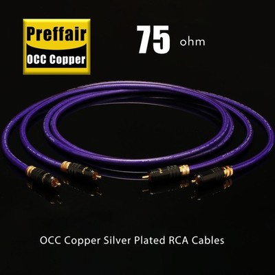 Preffair Master Quality Digital Interconnect 7.8mm OCC Copper Silver Coated